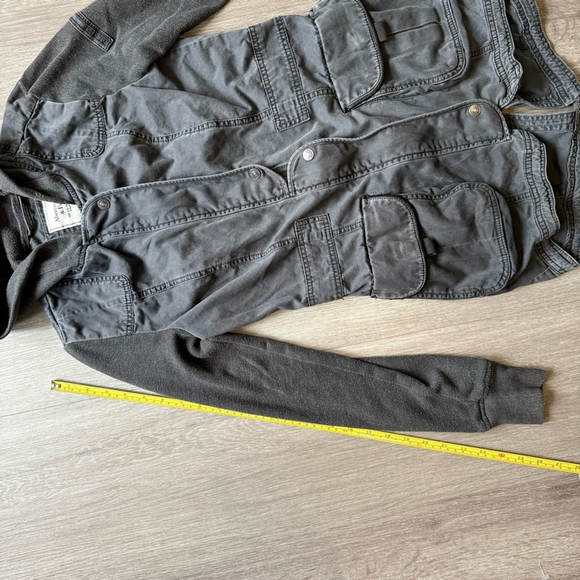 Abercrombie & Fitch Y2K Charcoal Utility Jacket Size S Industrial Retro Casual - Picture 6 of 15